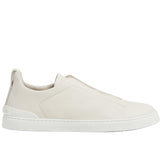 Zegna SECONDSKIN Triple Stitch Off-White Couro