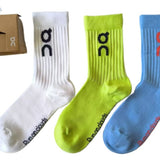 Meia On Running Logo Sock White/Lemon/Blue (3 Pares)