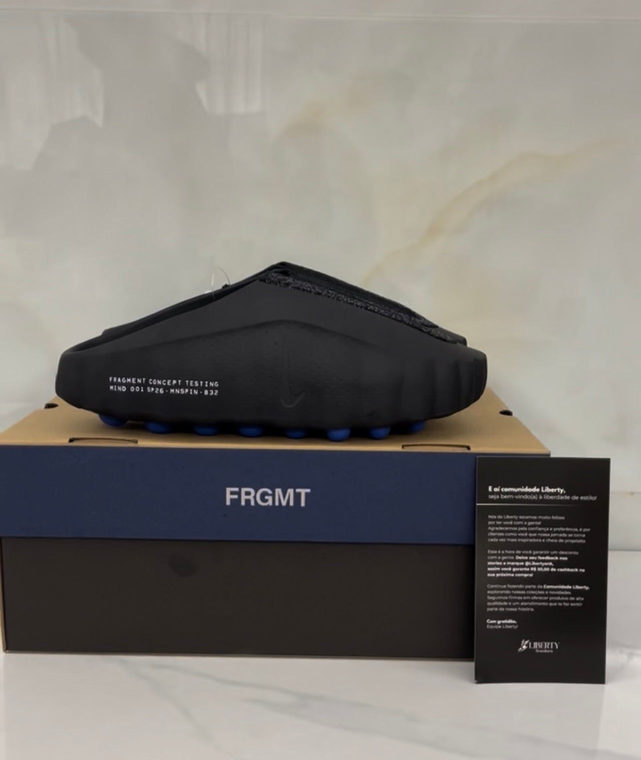 Slide Nike Mind 001 Fragment "Concept Testing Black”