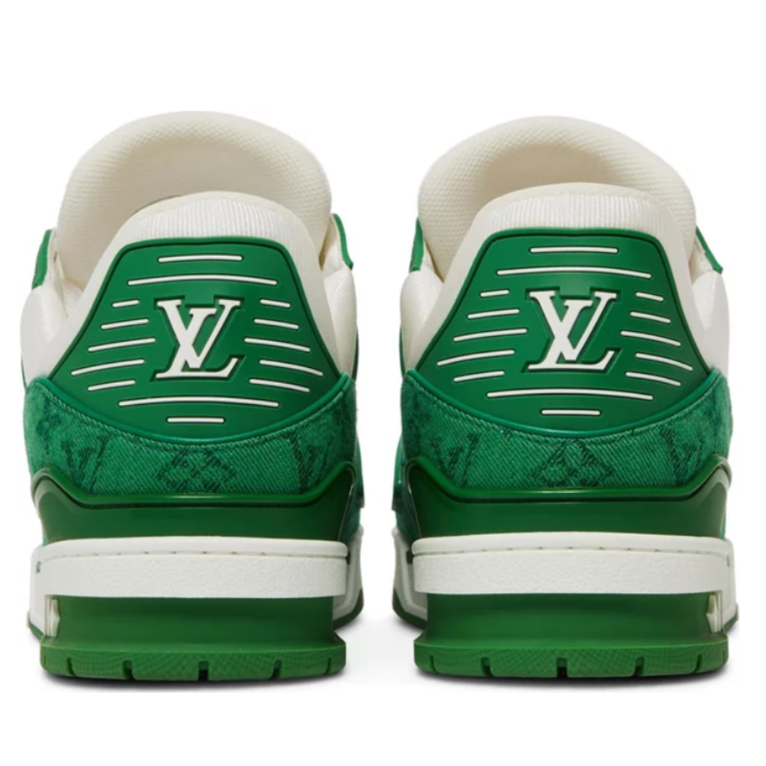 Louis Vuitton Trainer Green Monogram Denim