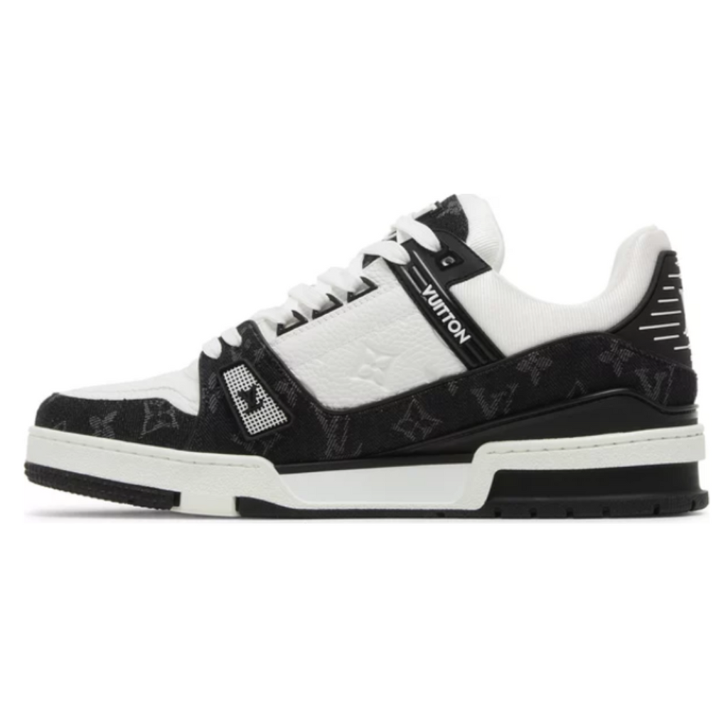 Tênis Louis Vuitton Trainer Denim Noir