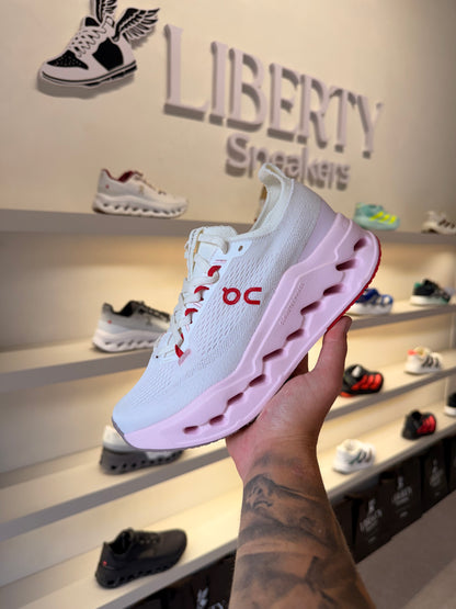 On Cloudsurfer Max                   Ivory | Peony (Pronta Entrega)