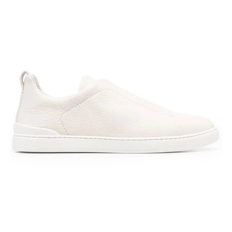 Zegna Triple Stitch Off White Couro