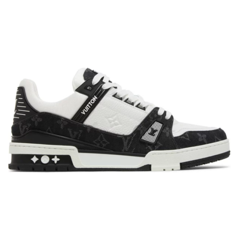 Tênis Louis Vuitton Trainer Denim Noir