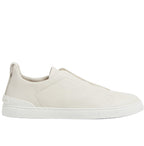 Zegna SECONDSKIN Triple Stitch Off-White Couro