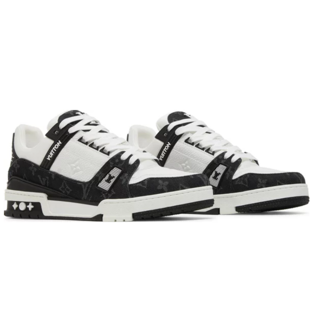 Tênis Louis Vuitton Trainer Denim Noir