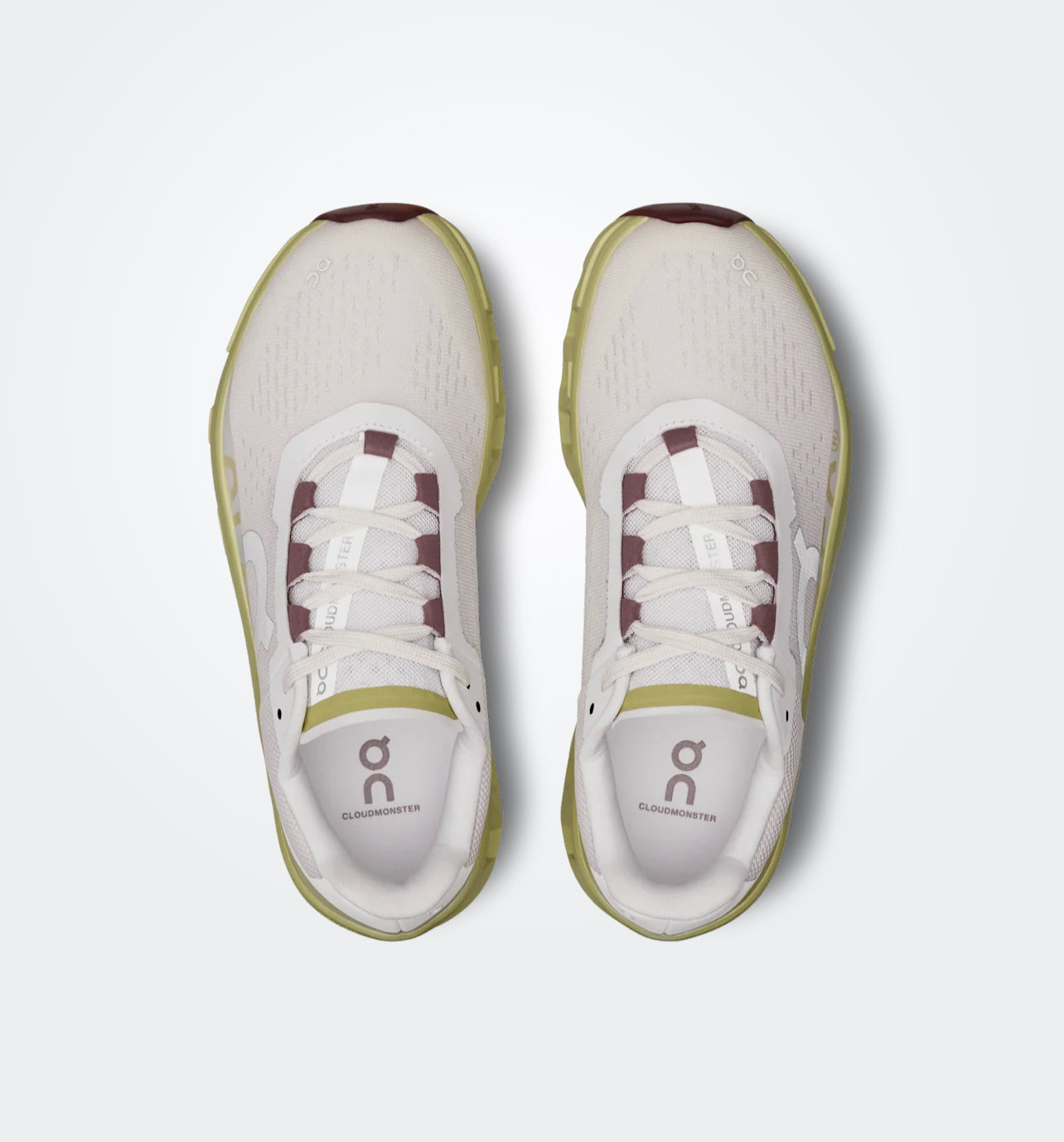 On Cloudmonster “Frost | Acacia”