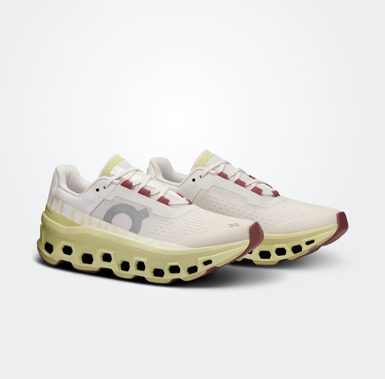 On Cloudmonster “Frost | Acacia”