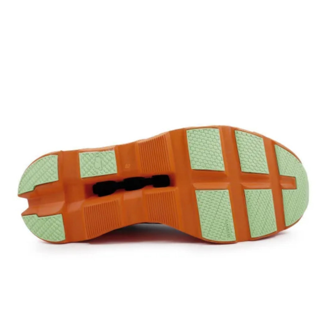 On Cloudmonster “Asphalt | Orange”