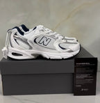 New Balance 530 White Silver Navy