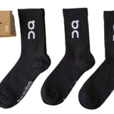 Meia On Running Logo Sock Black (1 Par)