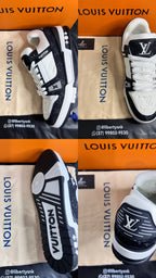 Tênis Louis Vuitton Trainer Denim Noir