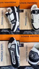 Tênis Louis Vuitton Trainer Denim Noir