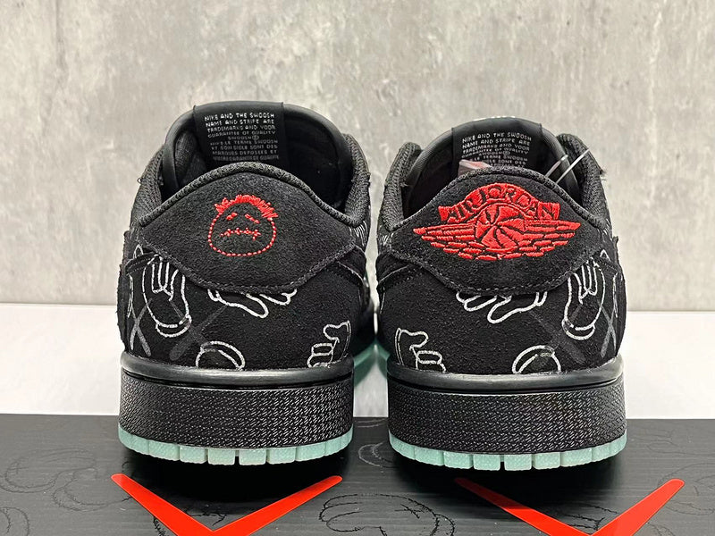 Jordan 1 Low Travis Scott Black Fluorescent