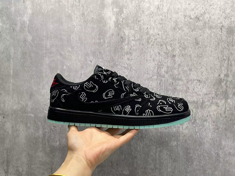 Jordan 1 Low Travis Scott Black Fluorescent