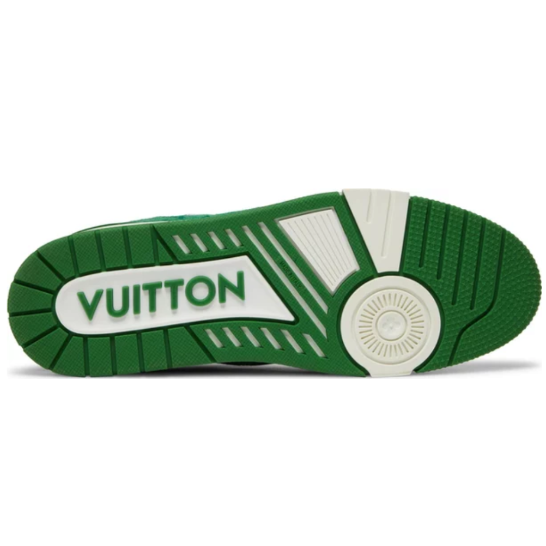 Louis Vuitton Trainer Green Monogram Denim