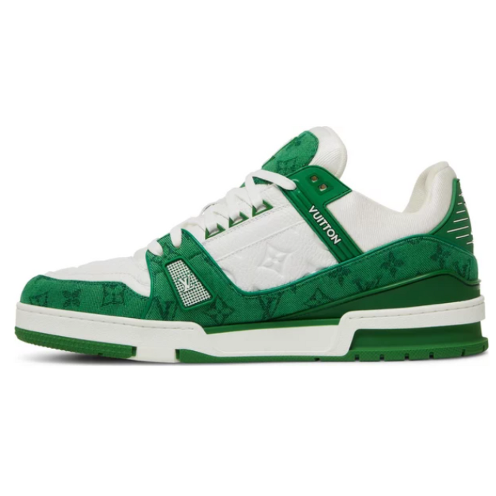 Louis Vuitton Trainer Green Monogram Denim
