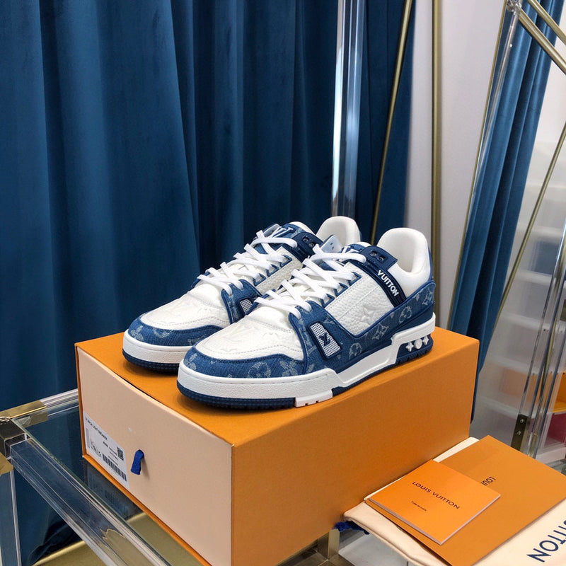 Louis Vuitton LV Trainer Monogram Denim Blue