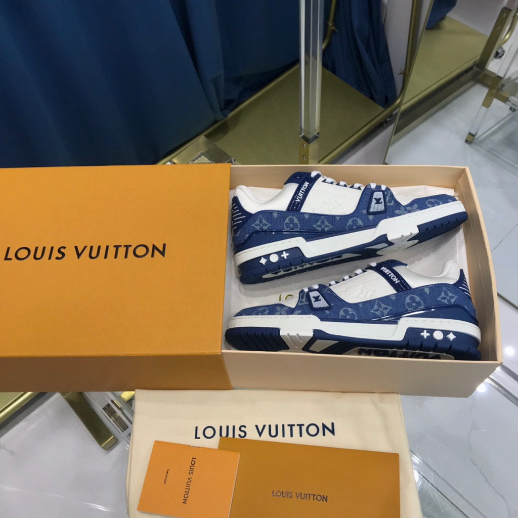 Louis Vuitton LV Trainer Monogram Denim Blue