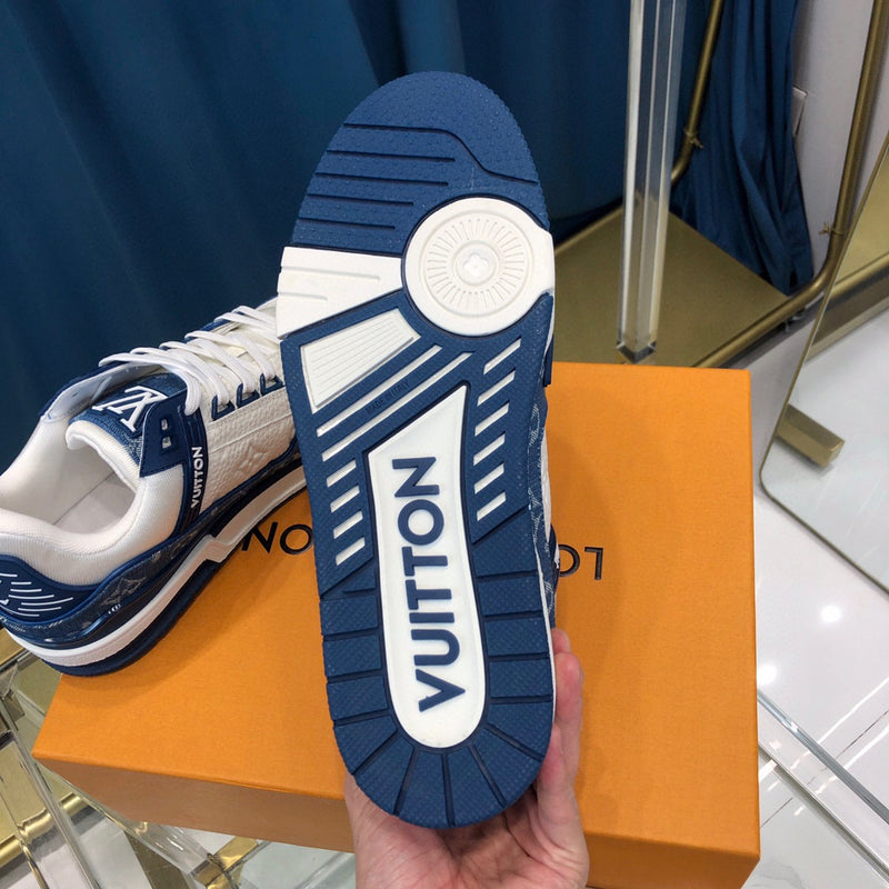 Louis Vuitton LV Trainer Monogram Denim Blue